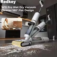 Cordless Wet Dry Vacuum Cleaner, 22000Pa Suction Air Dry Edge Brush Vacuum Mop Floor Home Appliance Floor Washer & Dryer,3-in-1 Cleaning Redkey W15 Pro